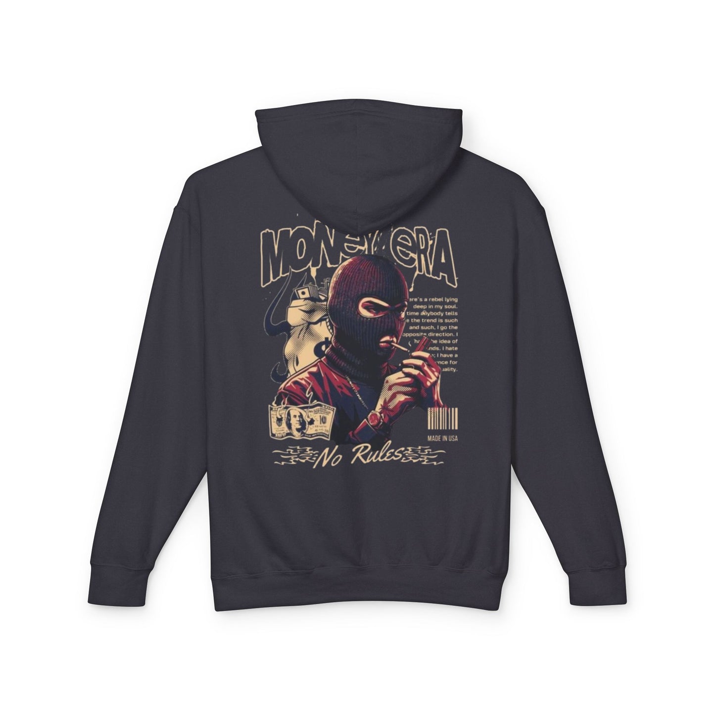 Unisex Lightweight Hooded Sweatshirt - No Rules Graphic Pullover for Trendsetters