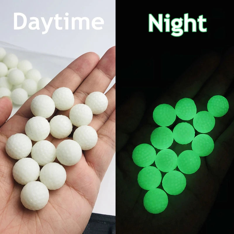 Luminous Ammo Foam Balls for Toy Gun Refill Pack of Bullets 100Pcs 1.4cm PU Darts for Nerf Hyper Guns Glow in the Dark（White）