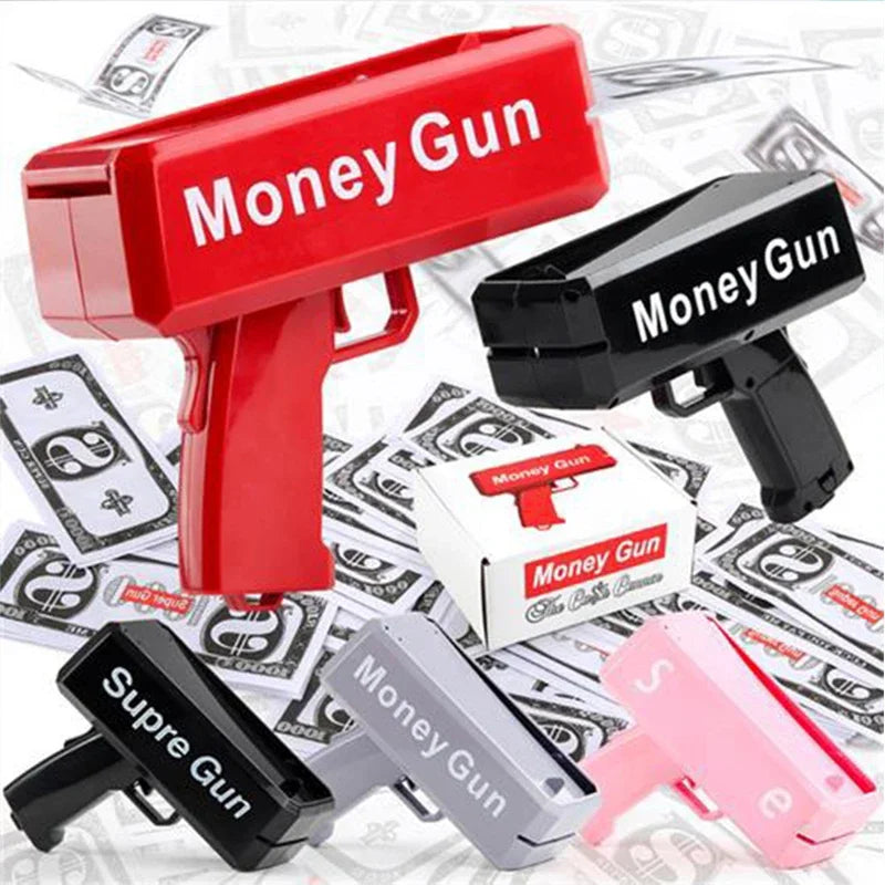 100PCS Cash Cannon Banknote Super Money Gun Shooter Toys For Party Game Wedding Birthday Party Christmas