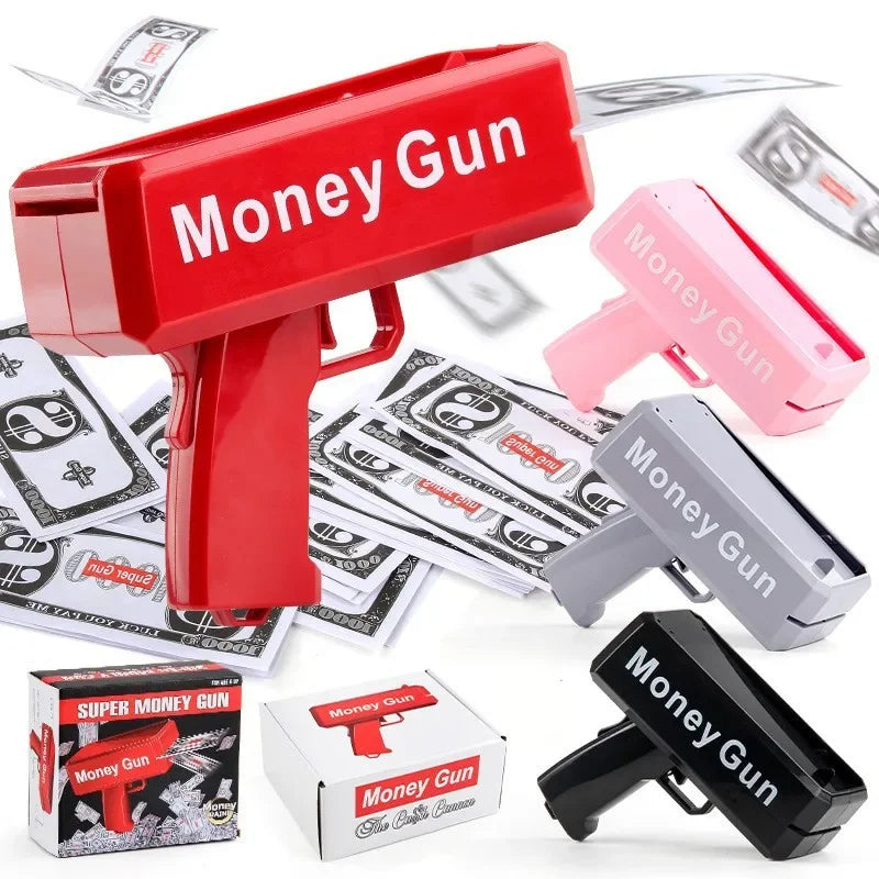 100PCS Cash Cannon Banknote Super Money Gun Shooter Toys For Party Game Wedding Birthday Party Christmas