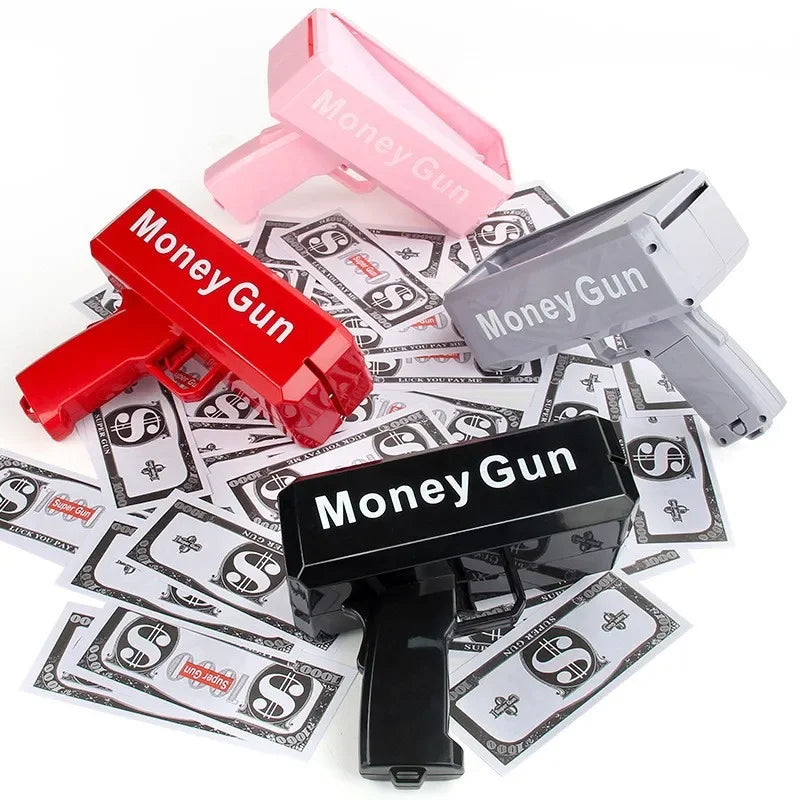 100PCS Cash Cannon Banknote Super Money Gun Shooter Toys For Party Game Wedding Birthday Party Christmas