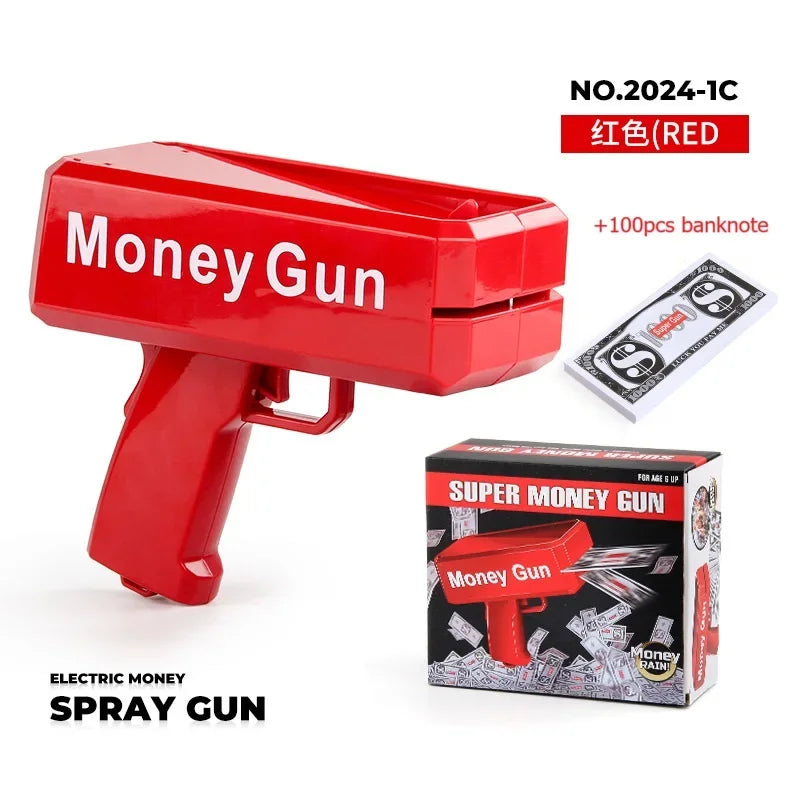 100PCS Cash Cannon Banknote Super Money Gun Shooter Toys For Party Game Wedding Birthday Party Christmas